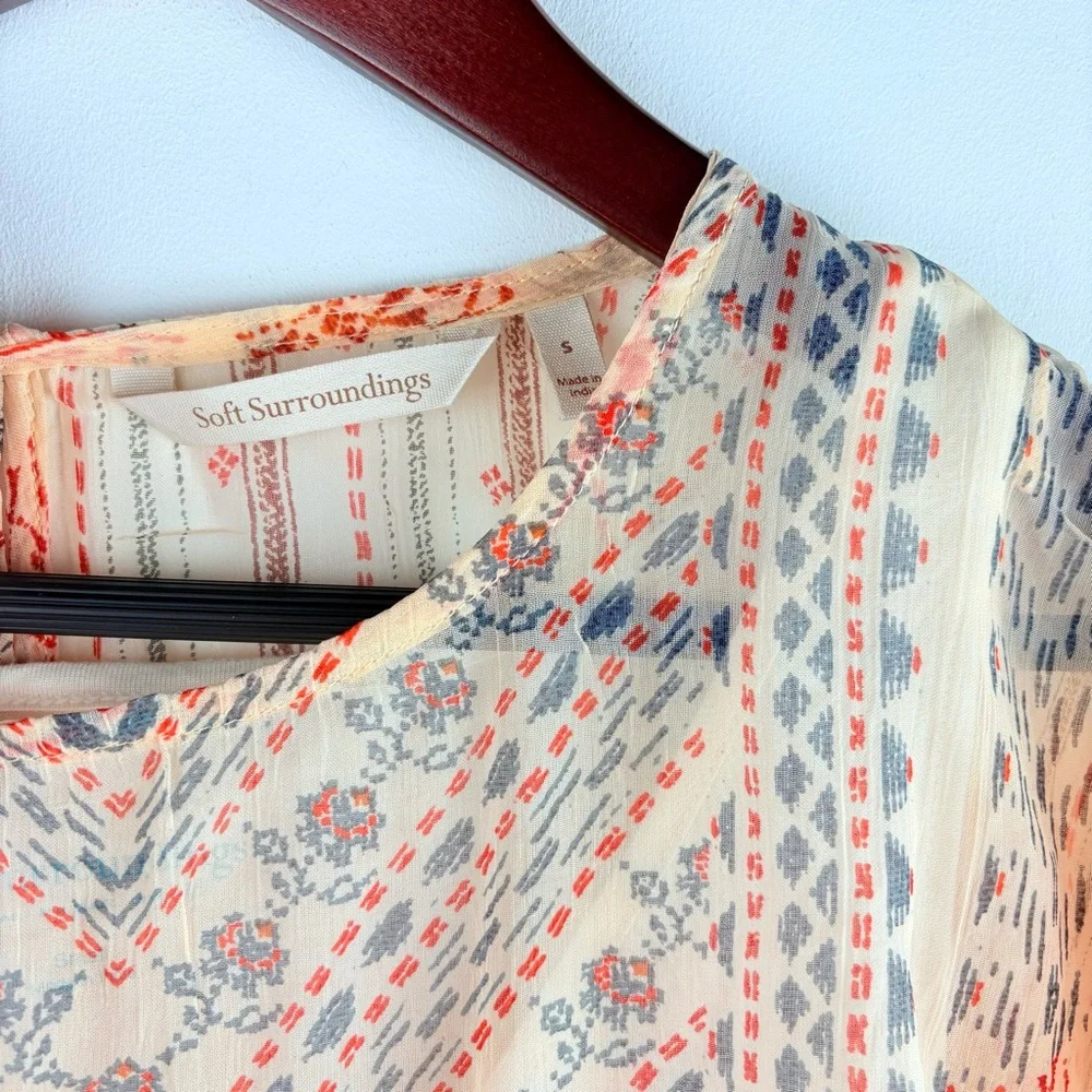 Soft Surroundings Multicolor Patterned Blouse - Picture 3 of 13